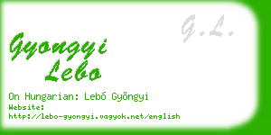 gyongyi lebo business card